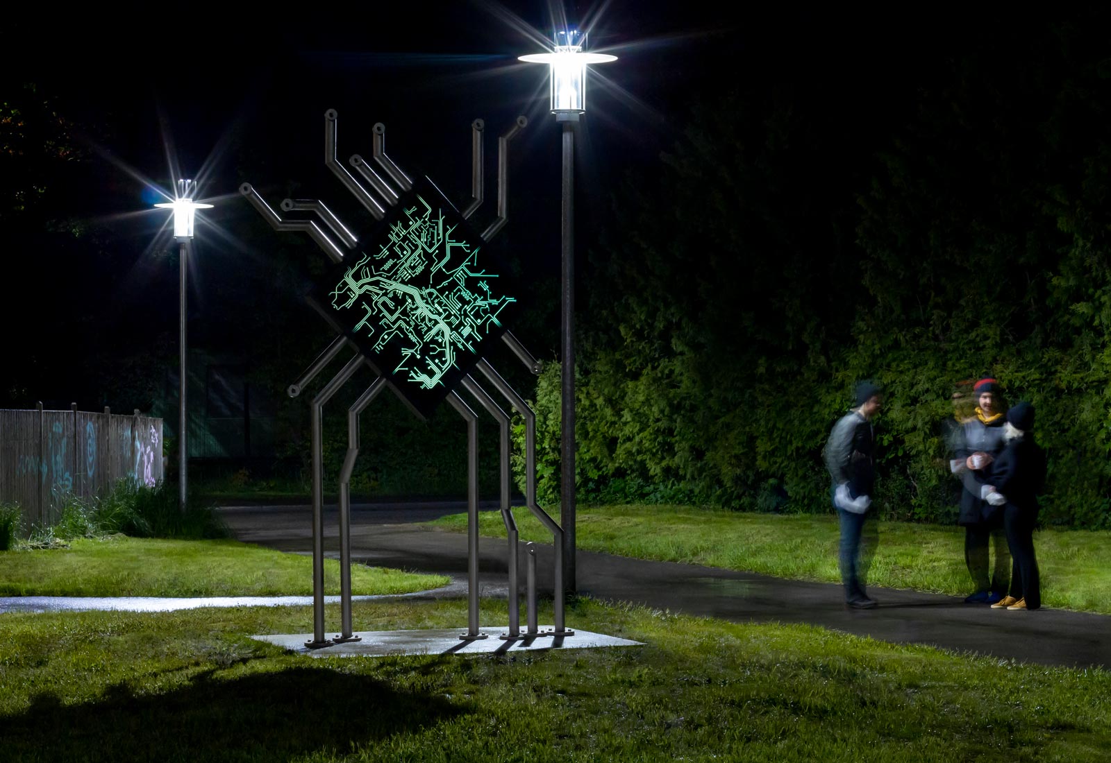 Makrocontroller 2021 light sculpture by Carolin Liebl and Nikolas Schmid-Pfähler