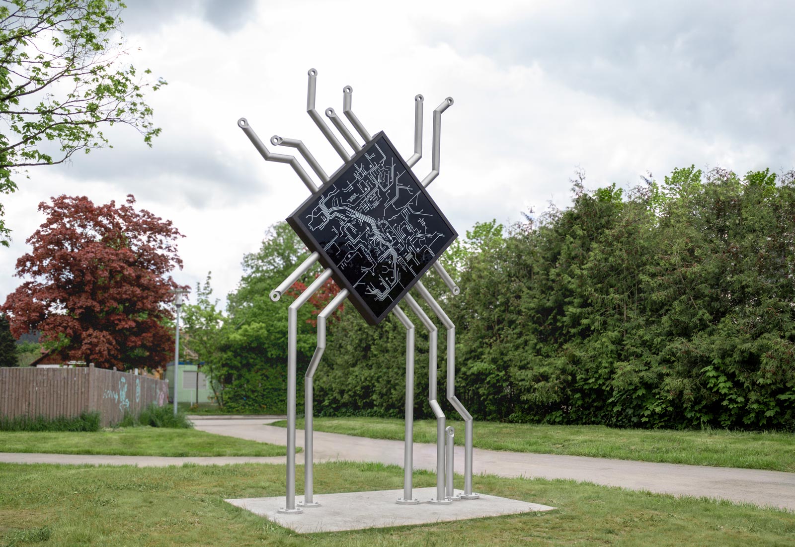 Makrocontroller 2021 light sculpture by Carolin Liebl and Nikolas Schmid-Pfähler